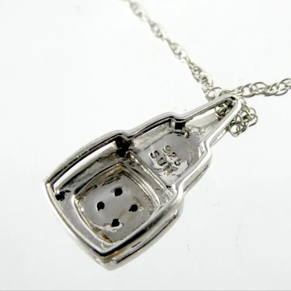 SUN Solid 925 SS with White Gold Overlay Genuine Diamonds - Picture 4 of 16